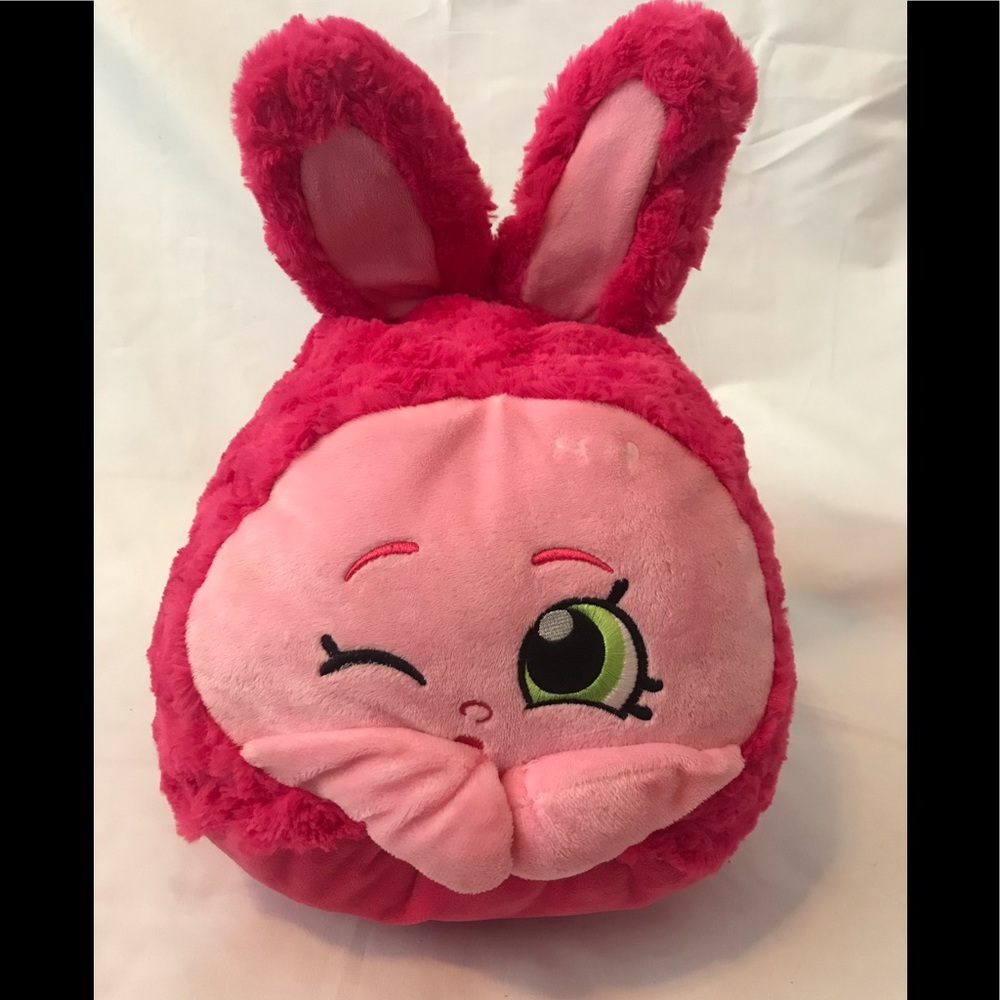Shopkins Bunny Slipper Pink Pillow